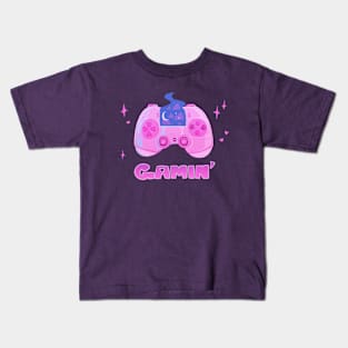 GAMIN’ - Pastel Pink Gaming Controller (cool) Kids T-Shirt